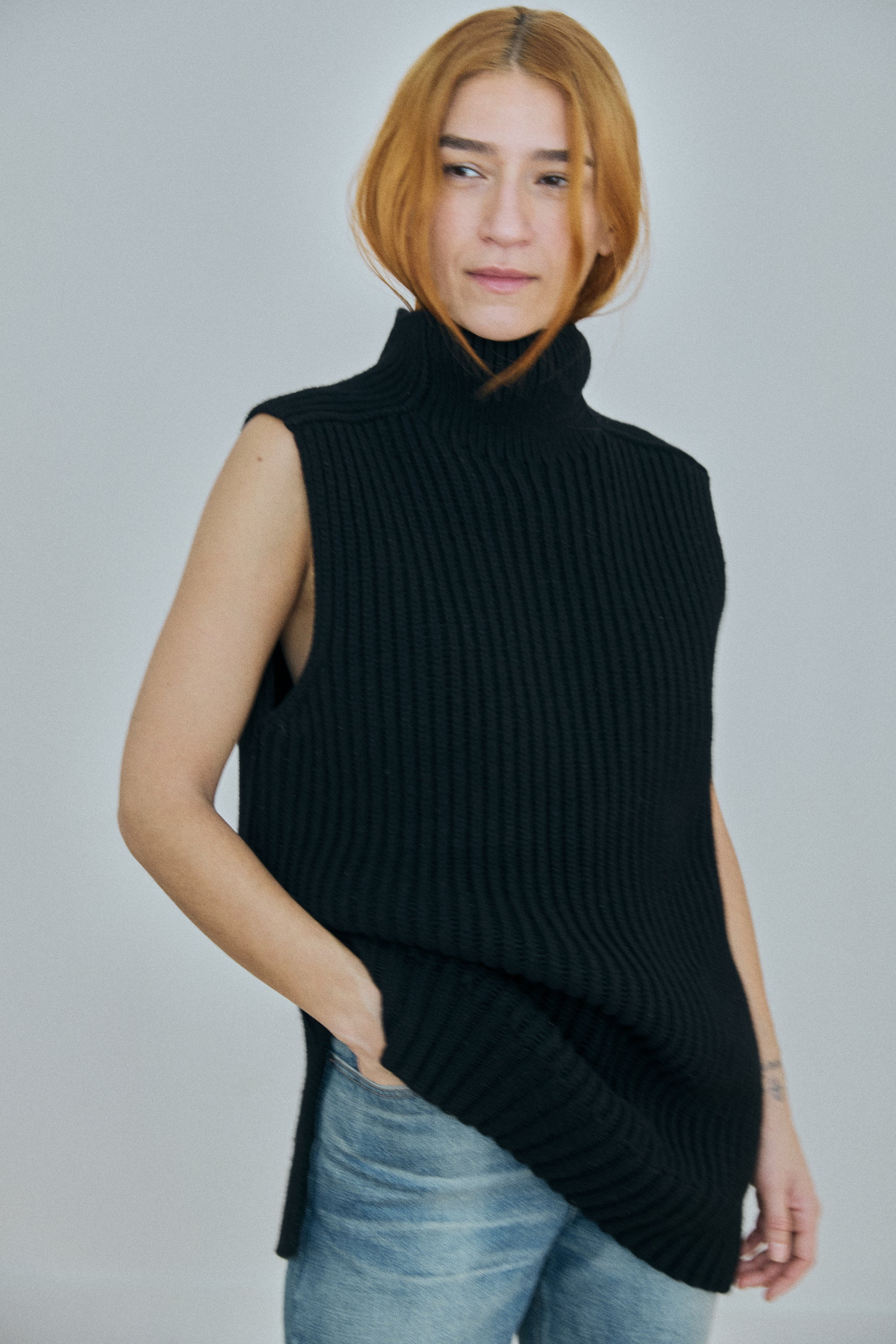 Céline High Neck Vest