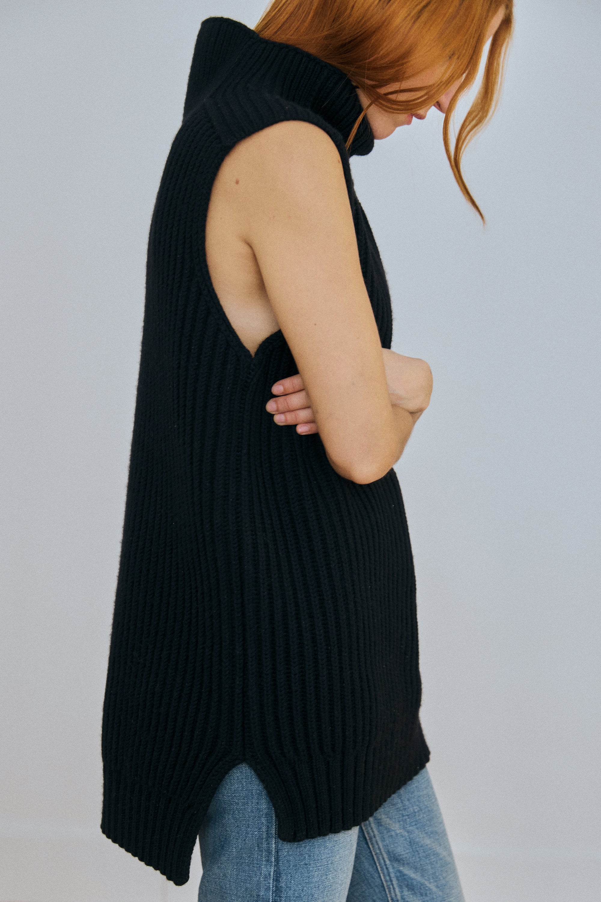Céline High Neck Vest