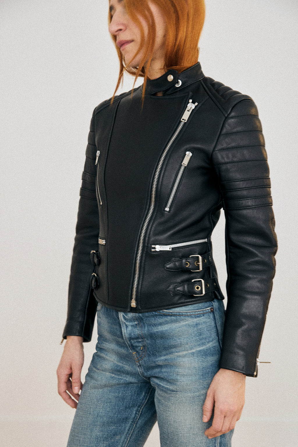 Céline leather biker jacket