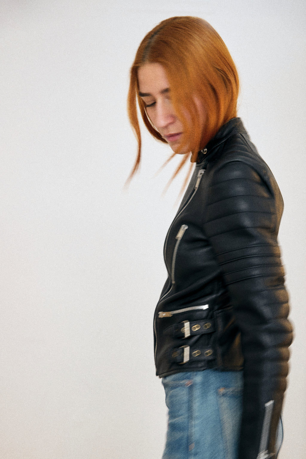 Céline leather biker jacket